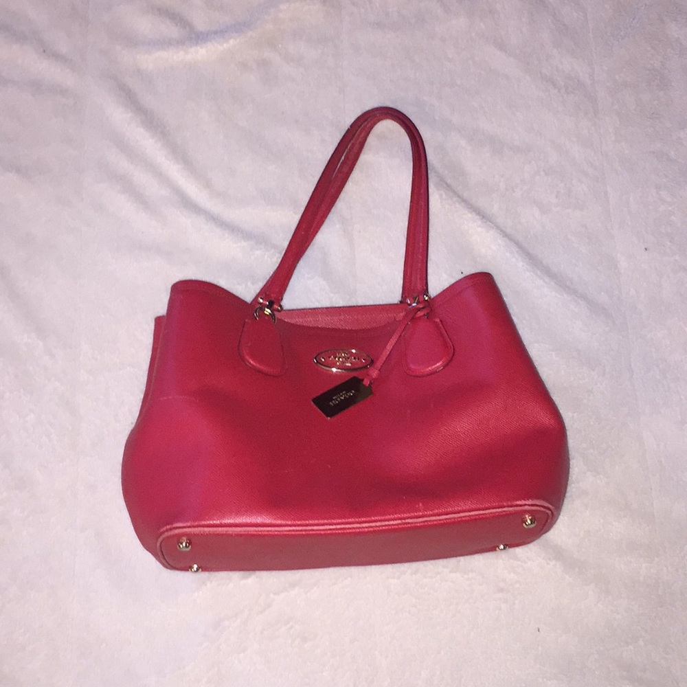 Ruby red coach bag